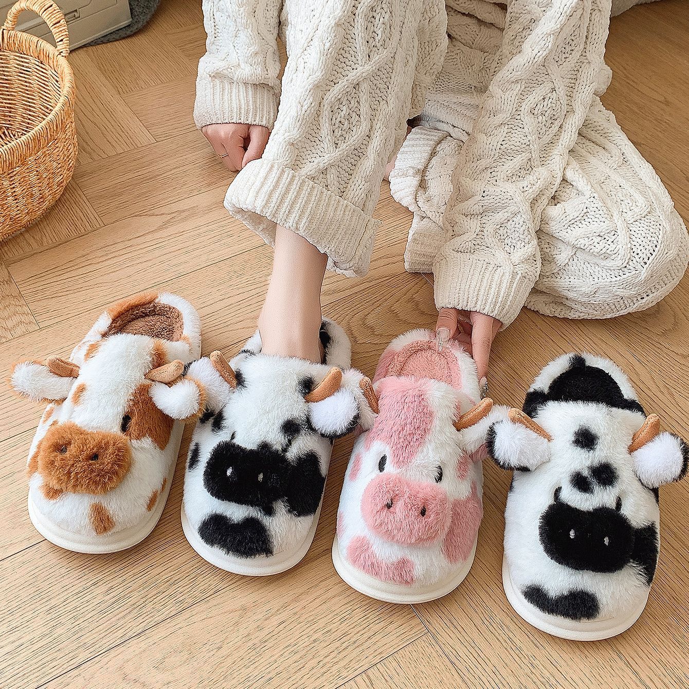 Cozy Cow Slippers
